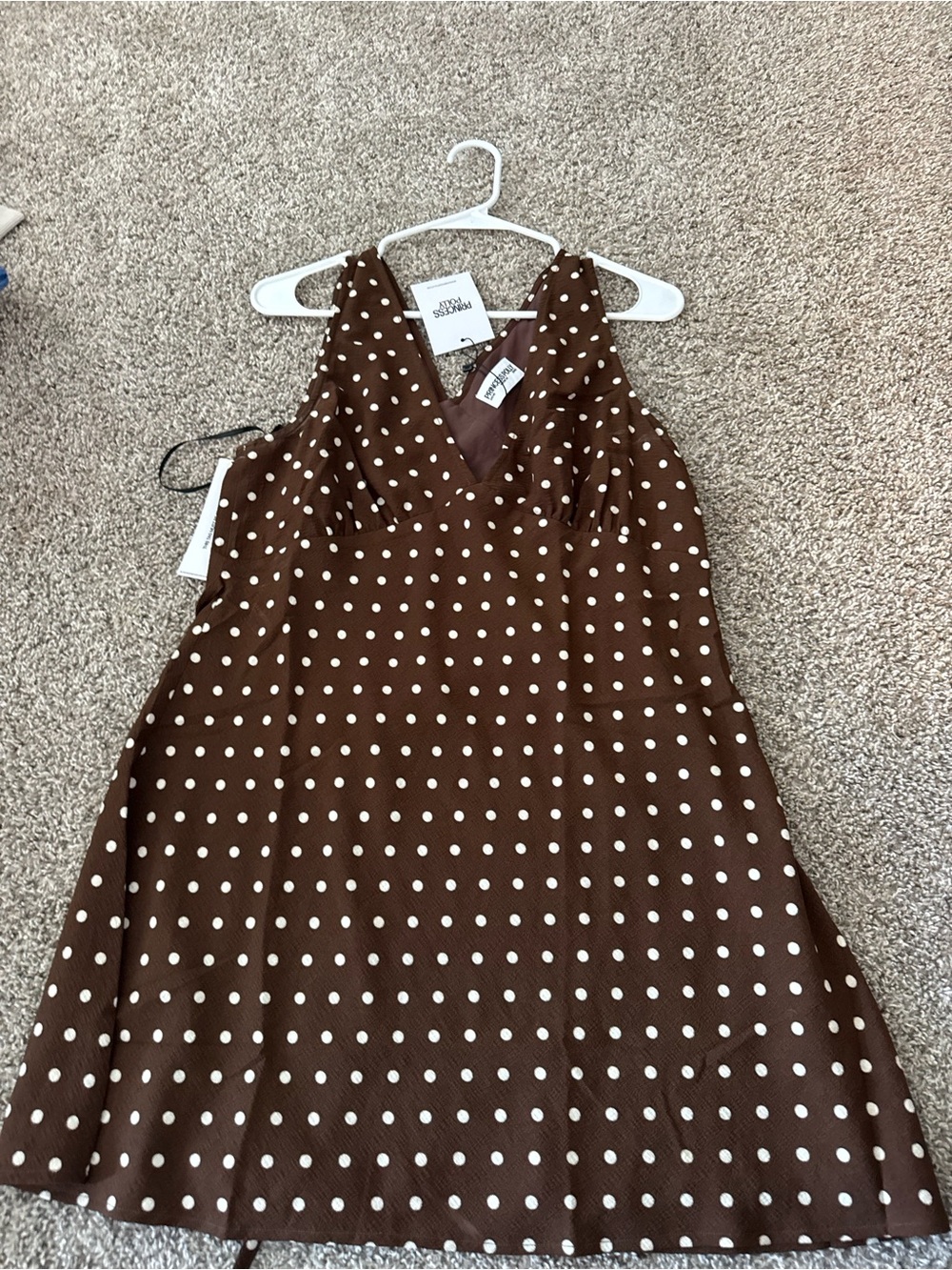 Brown Polka Dot Princess Polly Dress